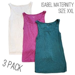 3 pack maternity tank tops, size XXL